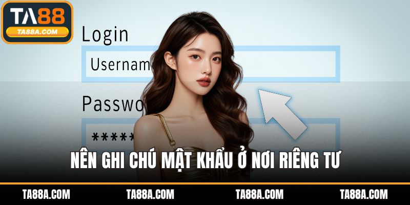 Quên Mật Khẩu TA88 - Cách Lấy Lại Nhanh Chóng Và An Toàn 5 Nên ghi chú mật khẩu ở nơi riêng tư